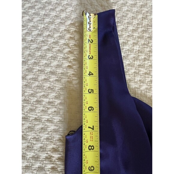 Donna Morgan Mini Dress Satin Strappy Cocktail Club Y2K | Purple | Womens Size 6 - Picture 9 of 11